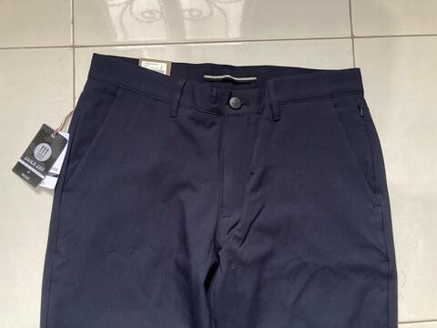 Wood celana panjang casual navy size 30 slim fit stretch