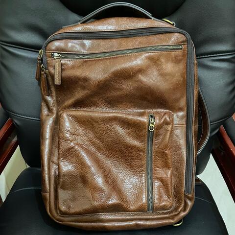 fossil buckner messenger cognac