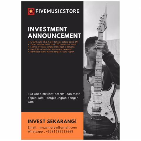 KERJASAMA INVESTASI / DI CARI INVESTOR TOKO ALAT MUSIK