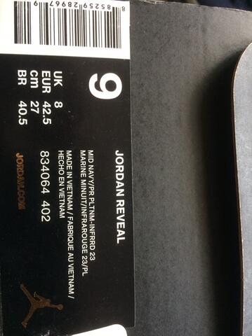 NIKE Air Jordan Reveal 100% Original & Genuine item - size US 9 kondisi as new