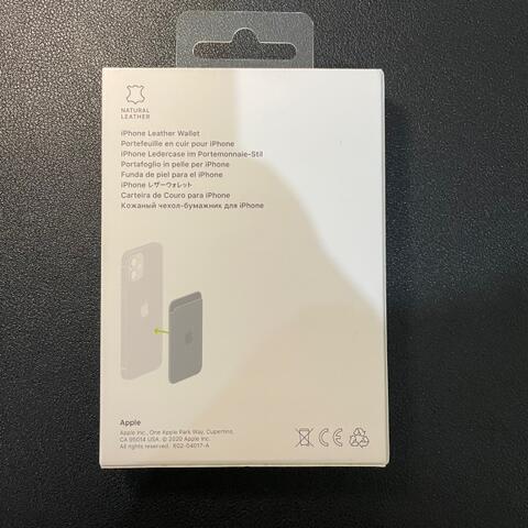 APPLE Leather Wallet MagSafe Card Sleeve Original - Saddle Brown