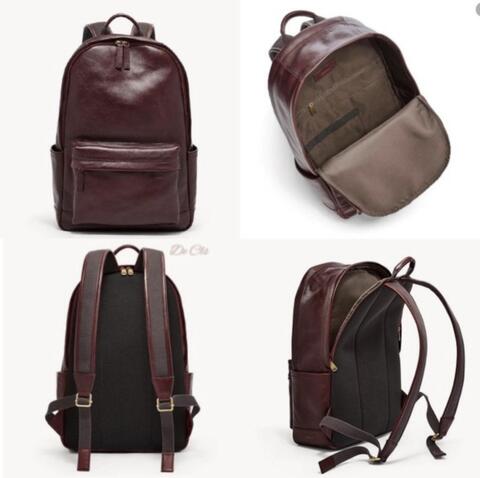 FOSSIL Buckner Leather Backpack Original MBG9176609 - Wine