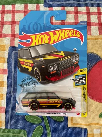 Hot Wheels Hotwheels Datsun Bluebird Wagon 510 Black HW Speed Graphics