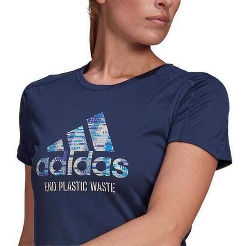 Adidas Run For The Oceans Graphic Tee Kaos Lari Wanita GJ6443 Original