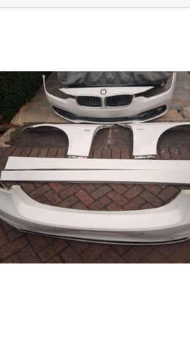 Bumper Fender Sideskirt copotan BMW 320i Sport F30 original ATPM white kondisi mulus