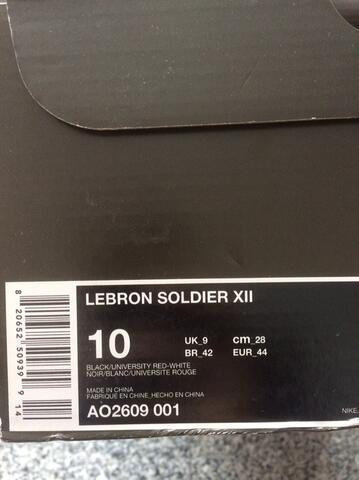 Authentic sepatu basket NIKE Lebron Soldier XII size 10 US or 44 EU Brand New in Box