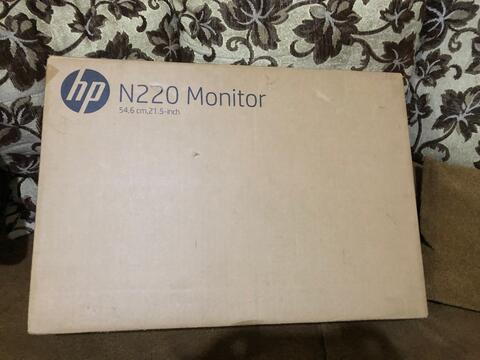 led monitor ips 22 inch merk hp N220 kondisi mulus like new fullset dus