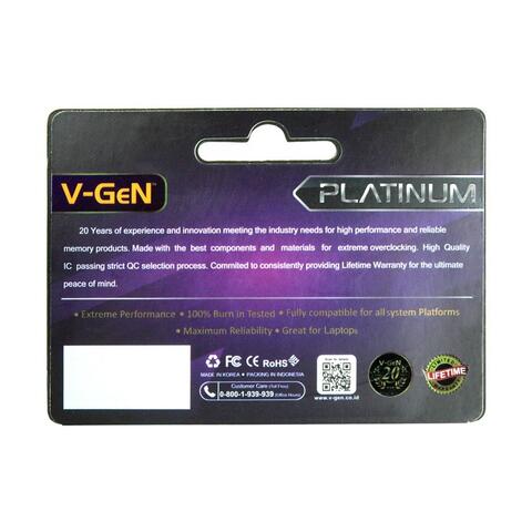RAM Memory Notebook DDR4 VGEN 16GB PLATINUM Sodimm