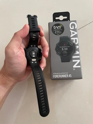Garmin forerunner 45 2nd 100% original black masi garansi TAM