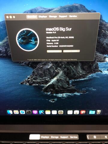 macbook pro chip M1 2020 touchbar mulus fullset eks ibox