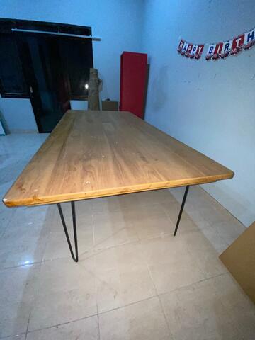 MEJA MEETING KAYU JATI ASLI TUA JEPARA