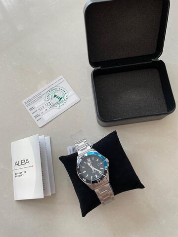 Jam tangan analog pria stainless Alba 100% new original