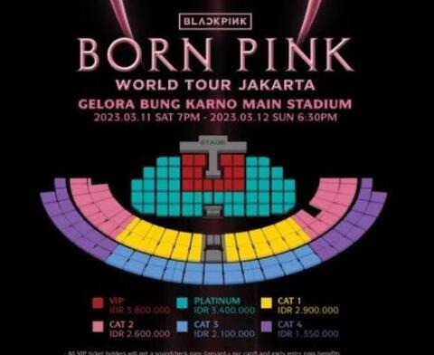 Blackpink Born Pink Jakarta Cat 1 Right Day 2
