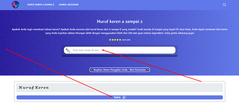 Huruf keren a sampai z