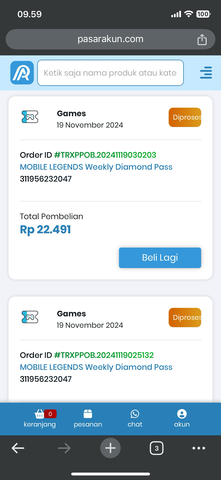 PENIPUAN SCAM PASARAKUN.COM MOBILE LEGENDS