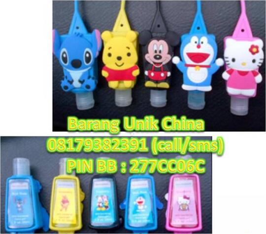 Handgel Pocket bag Sanitizer Karakter 3D glow in the dark boneka reseller dropship ok