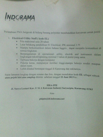 Contoh Surat Lamaran Smk Di Pabrik Indorama 30 Contoh Surat Lamaran Kerja Yang Baik Dan Benar Lengkap Doc