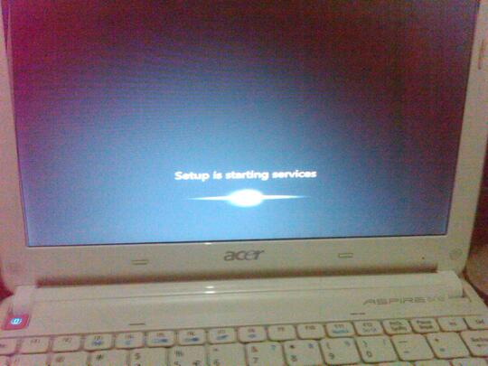 windows 7 setup is starting