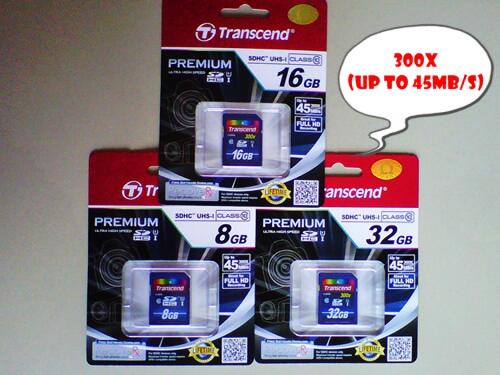 Transcend SDHC / SD Card class 10, SDXC, UHS-i