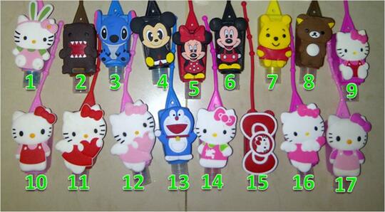 Handgel Pocket bag Sanitizer Karakter 3D glow in the dark boneka reseller dropship ok