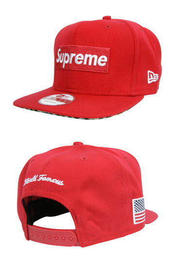 red supreme snapback