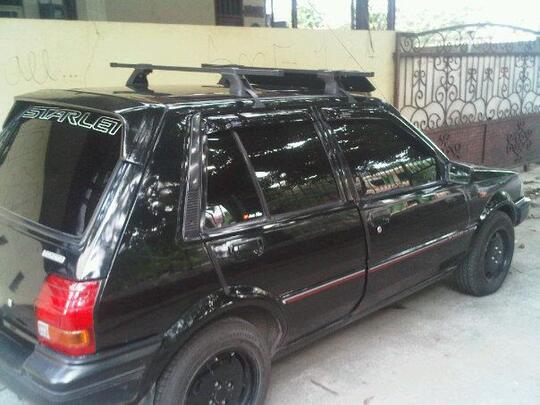 (BU) Starlet Kotak Th.1990, 1000cc, Power Stering (body kaleng) Siap mudik.