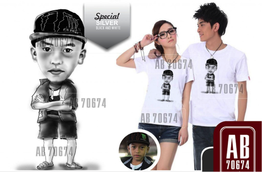 Karikatur T-shirt (bisa request wajah)