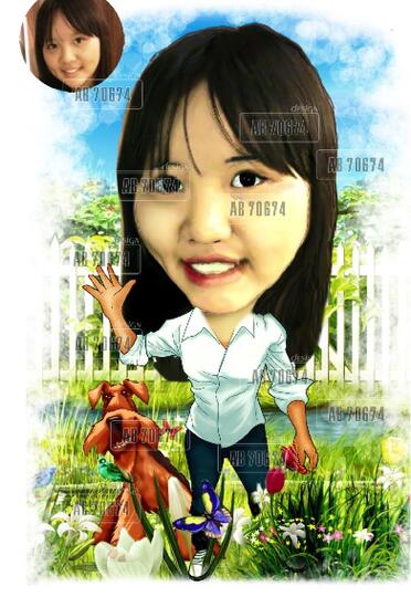 Karikatur T-shirt (bisa request wajah)