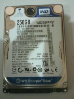WTS HDD WD 2.5" second 250 Gb