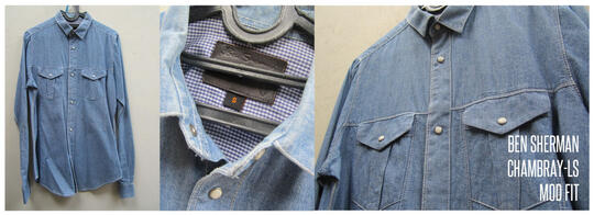 BEN SHERMAN & DICKIES SHIRT/KEMEJA GINGHAM & CHAMBRAY 100% ORIGINAL!!