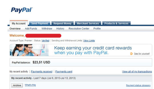 ▀▄▀▄▀ Jual Balance Paypal $20 ▀▄▀▄▀