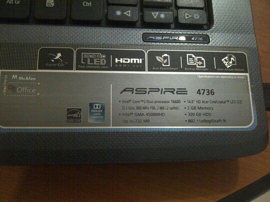 LAPTOP ACER ASPIRE 4736 | KASKUS
