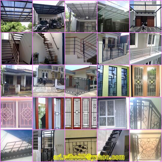 Terjual Jasa Pembuatan Canopy pagar tangga railing teralis  