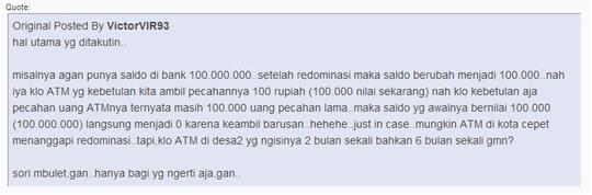 1 Januari 2014, Perubahan Rp 1.000 Jadi Rp 1 Bakal Dimulai