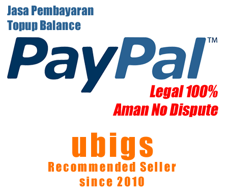 Jasa Pembayaran,Top Up, Reload Paypal Balance Legal Aman No Dispute Fee Murah