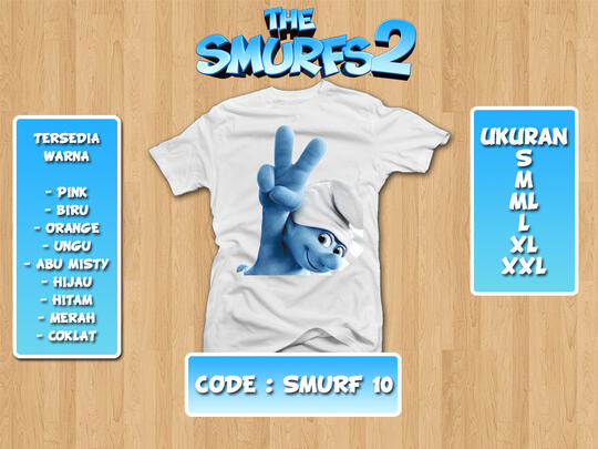 Terjual Kaos The Smurfs 2 Karakter Terlengkap Semua Karakter Ada Lucu Abis Gan Kaskus