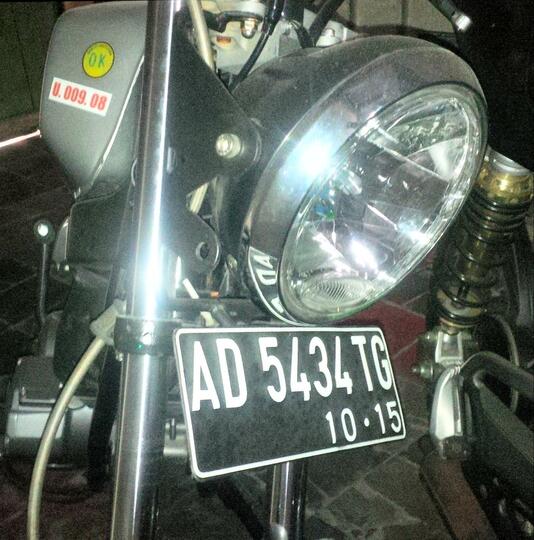 Terjual Braket lampu depan dan plat nomer 3 in 1 RX KING 