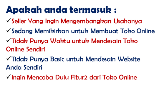 Toko Online 24/7 Support, 30 Menit Langsung Jualan, Free Trial, Hanya 60ribu!!
