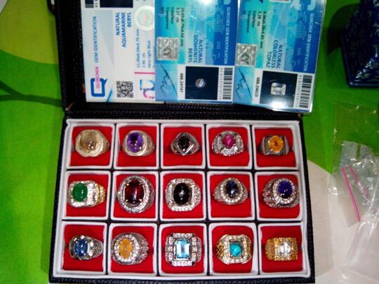 aneka batu gemstone dalam cincin menawan MURMER (Murah MEMO inc minimal 400 rb)
