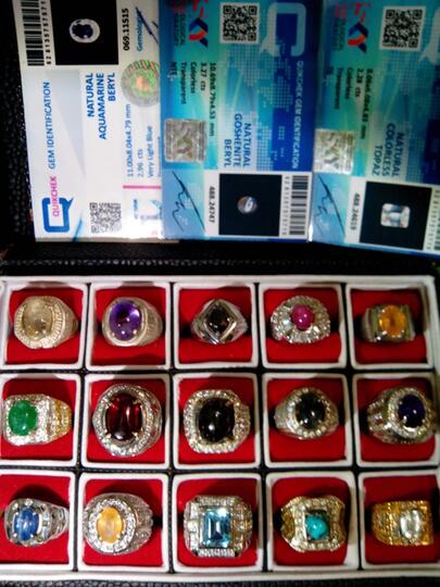 aneka batu gemstone dalam cincin menawan MURMER (Murah MEMO inc minimal 400 rb)