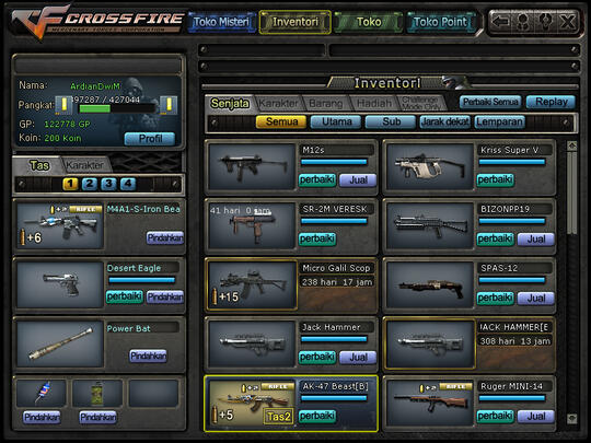 Jual ID Cross Fire Pangkat Batang Emas harga Pensi Rekber OKE