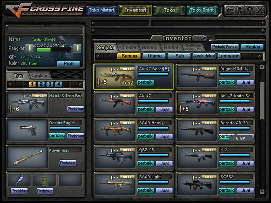 Jual ID Cross Fire Pangkat Batang Emas harga Pensi Rekber OKE