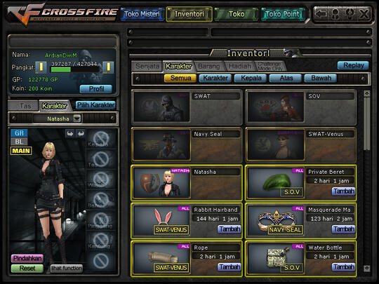 Jual ID Cross Fire Pangkat Batang Emas harga Pensi Rekber OKE