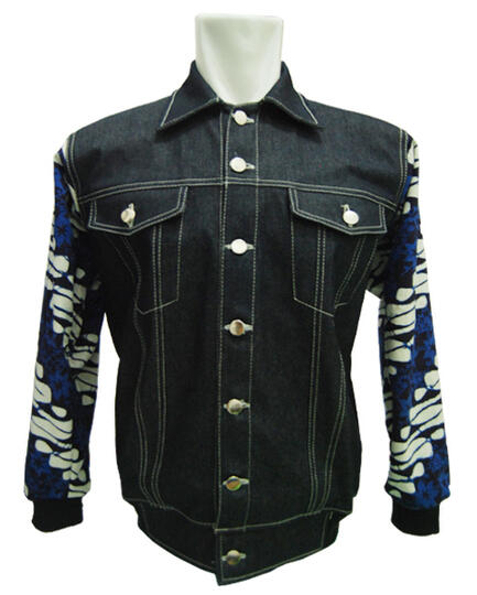 jaket jeans batik