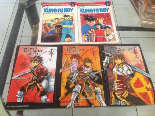 Komik naruto, one piece, yugioh, kungfu boy, hayate, digimon, midori's day etc
