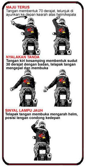 Kode Isyarat Dalam TOURING - Bikers Merapat