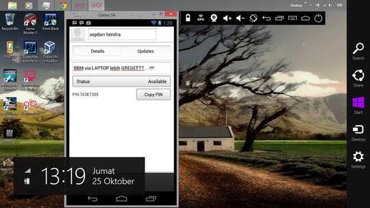 Cara Install Blackberry Massenger BBM di PC / Laptop