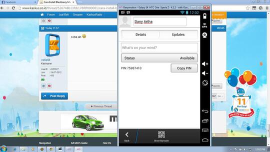 Cara Install Blackberry Massenger BBM di PC / Laptop