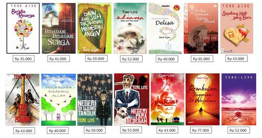 Terjual Buku Buku Karya Tere Liye Kaskus