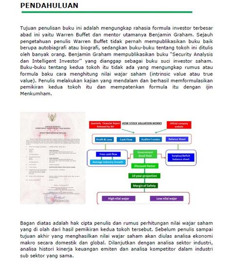 Terjual Buku Analisa Fundamental Memperoleh Nilai Wajar Saham Bei Kaskus